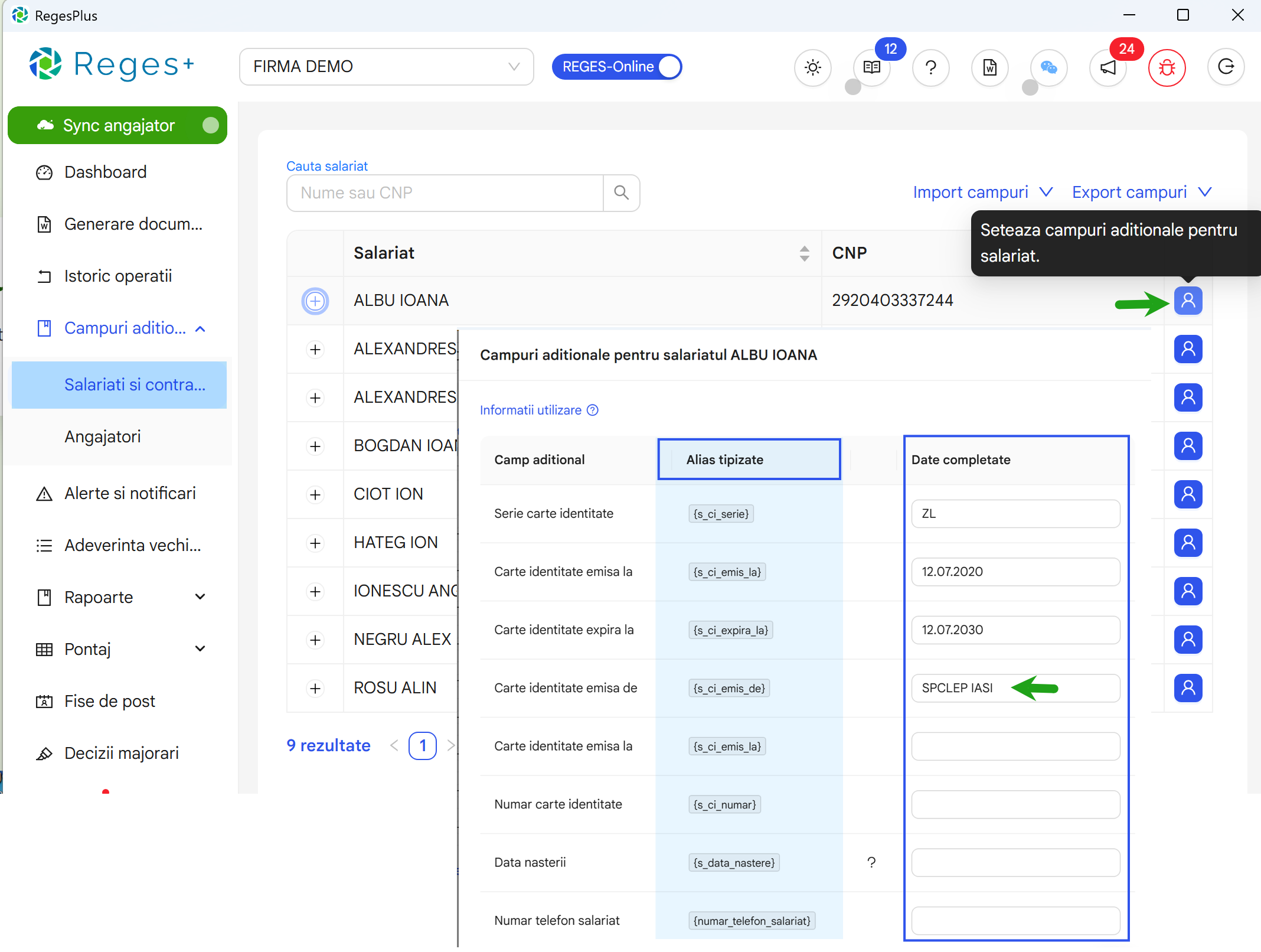 Reges Plus - extensie Reges Online