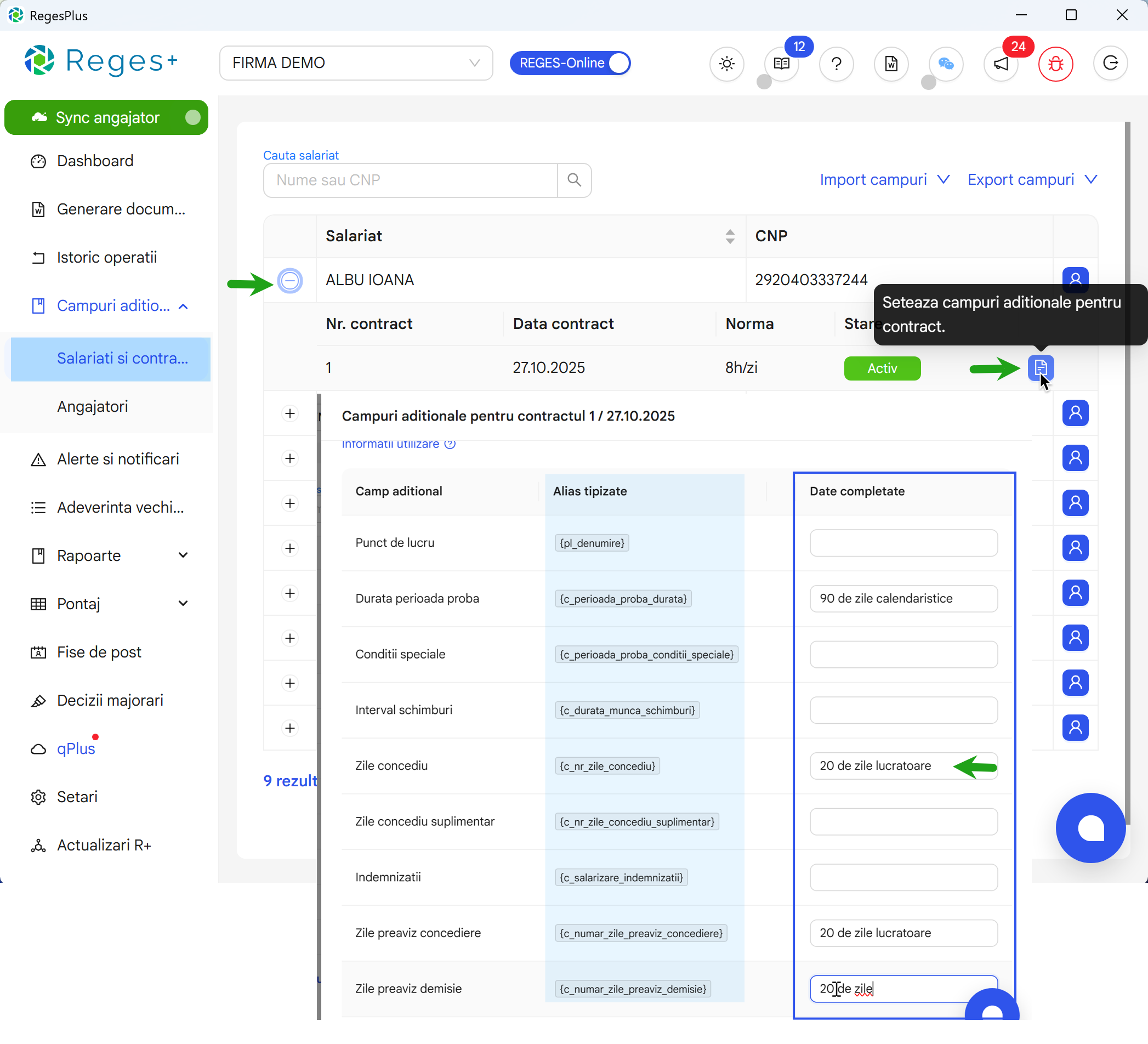 Reges Plus - extensie Reges Online