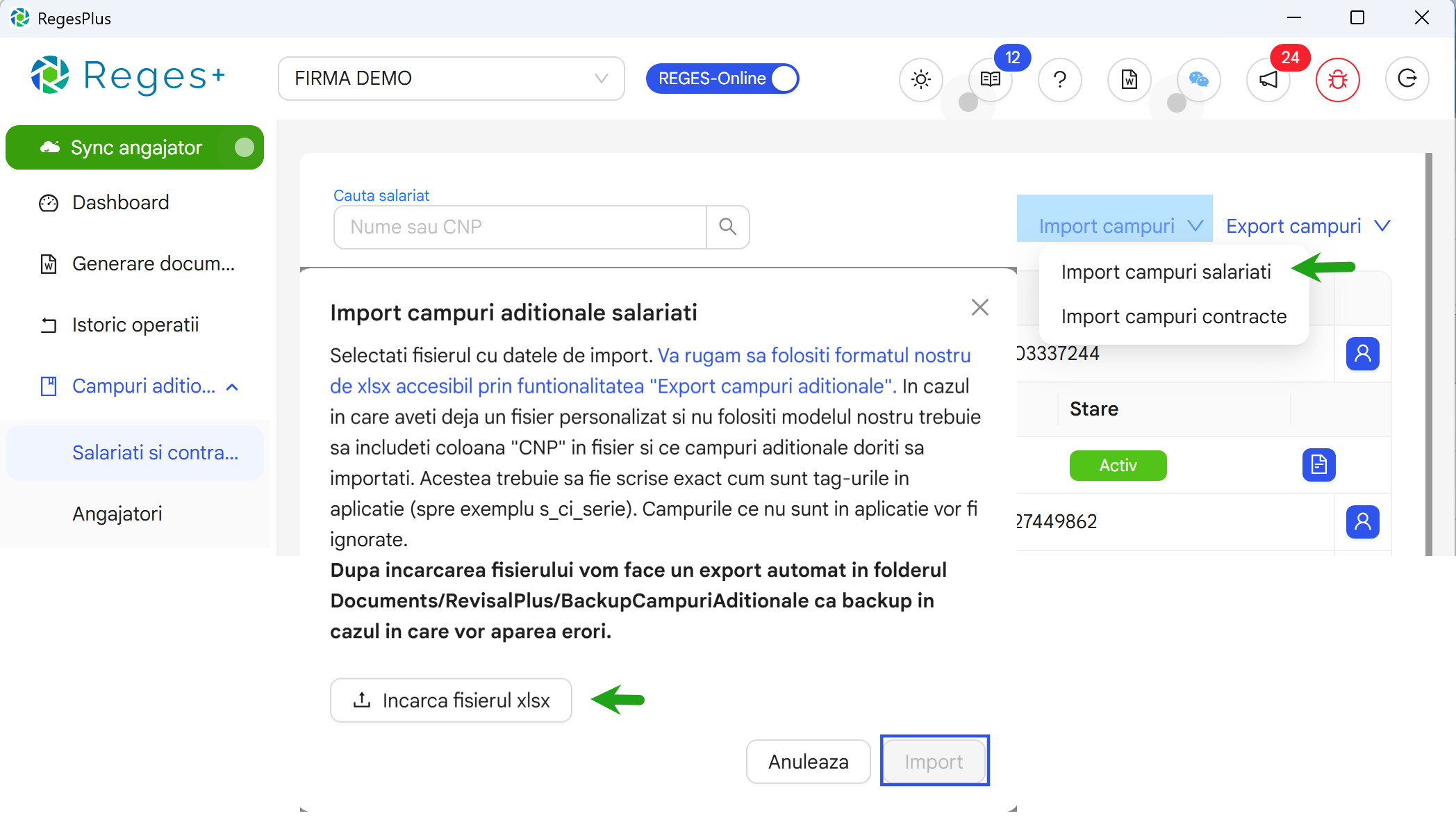 Reges Plus - extensie Reges Online