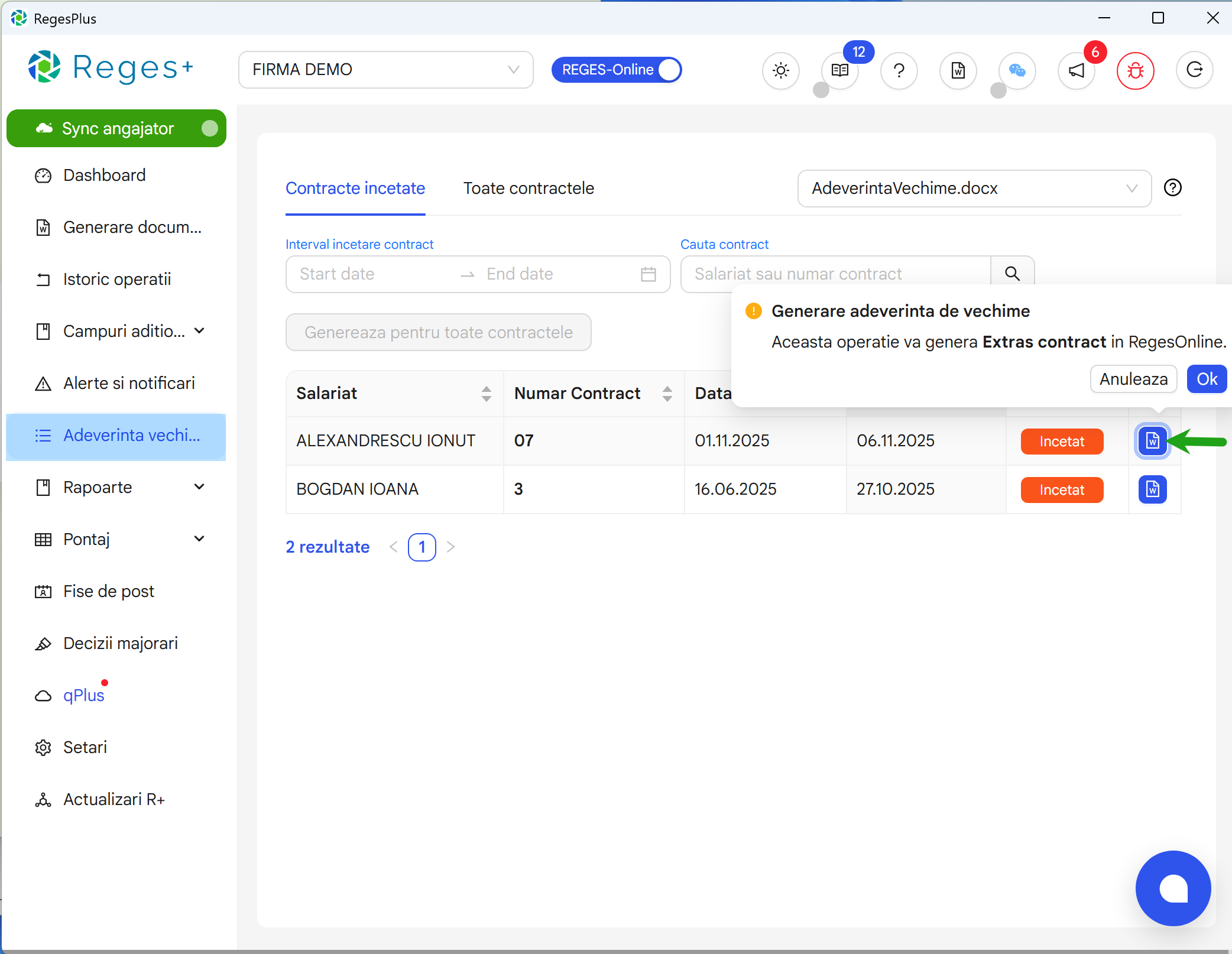 Reges Plus - extensie Reges Online- pentru generarea dcumentelor si rapoartelor