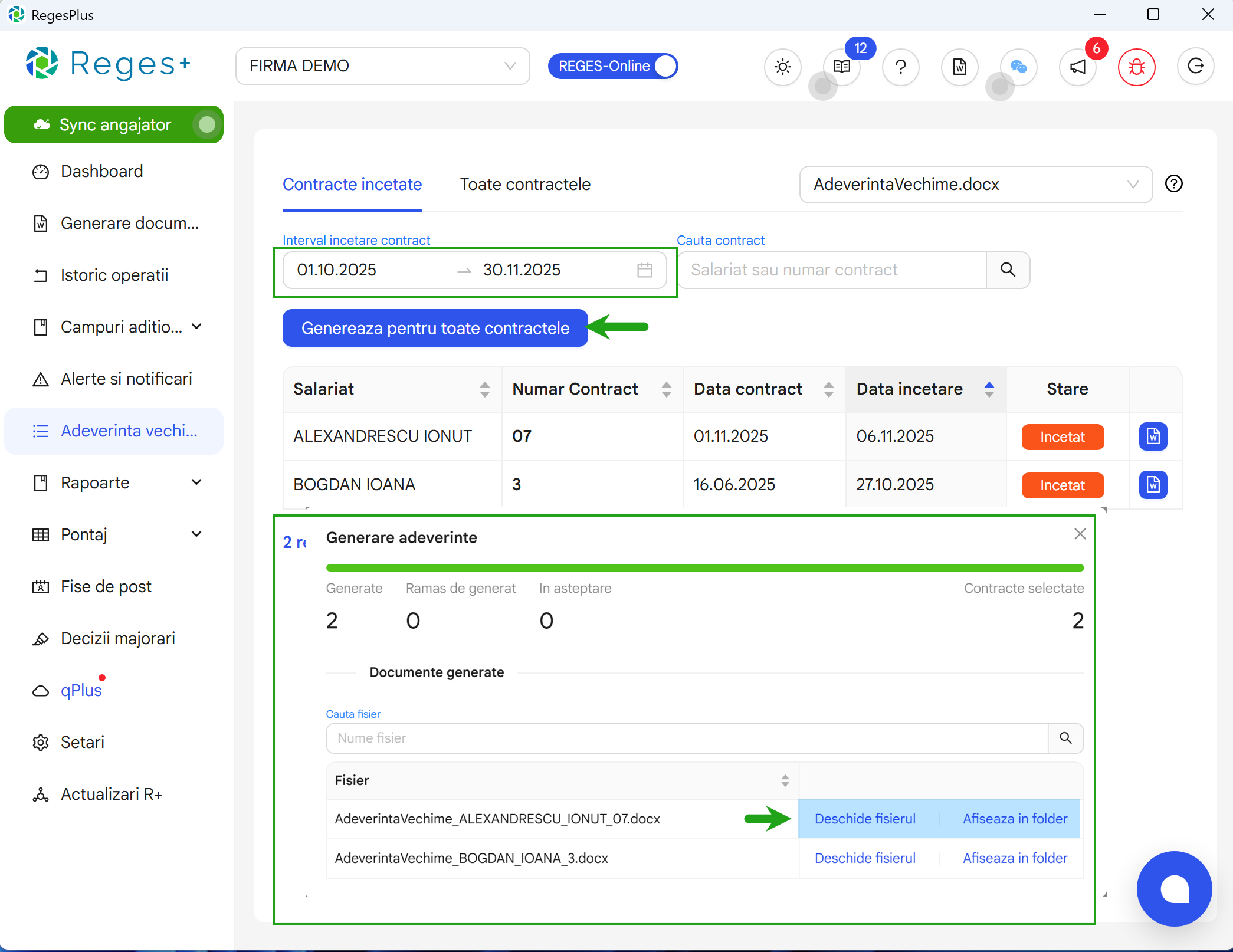 Reges Plus - extensie Reges Online- pentru generarea dcumentelor si rapoartelor