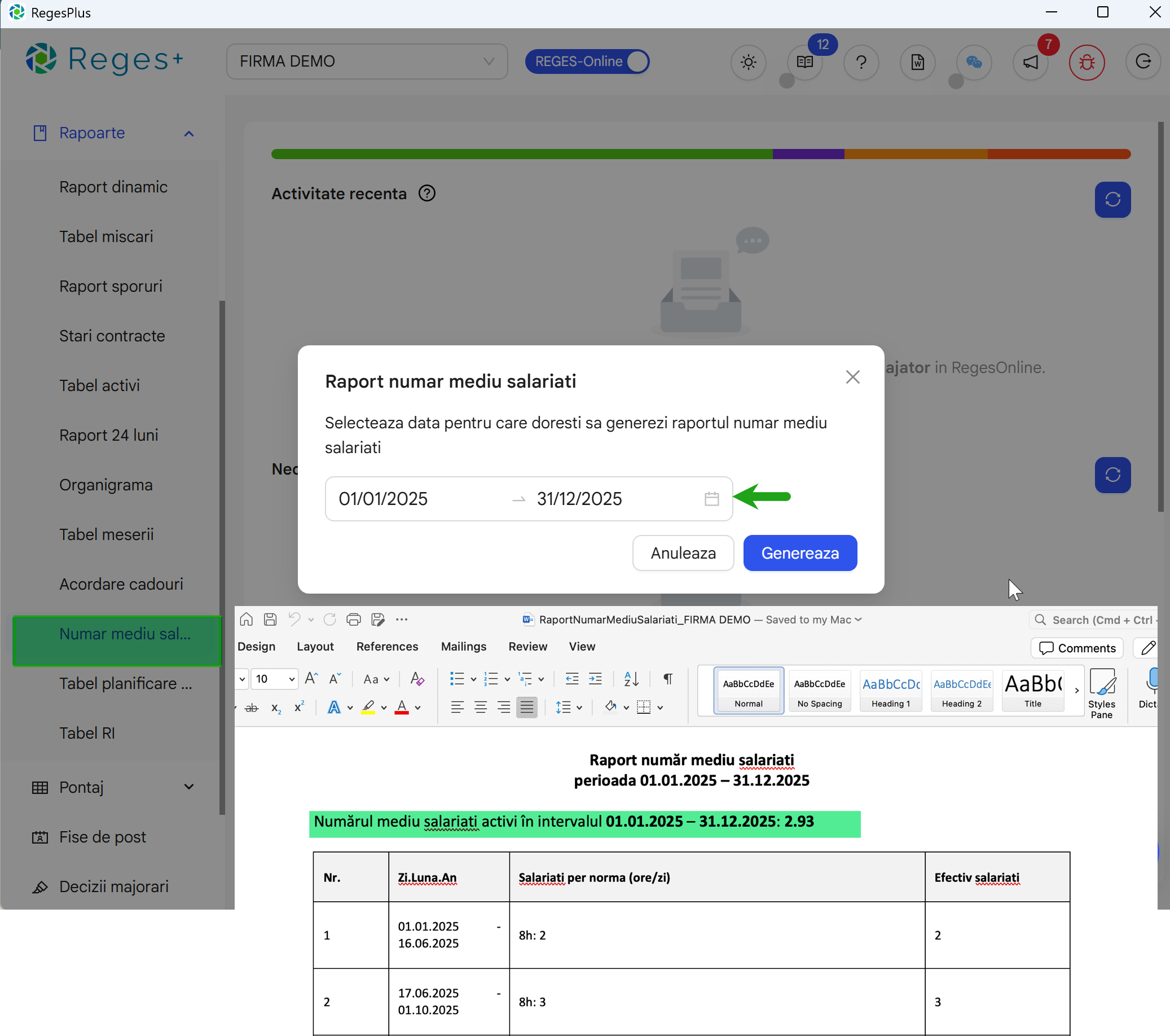 Reges Plus - extensie Reges Online- pentru generarea dcumentelor si rapoartelor
