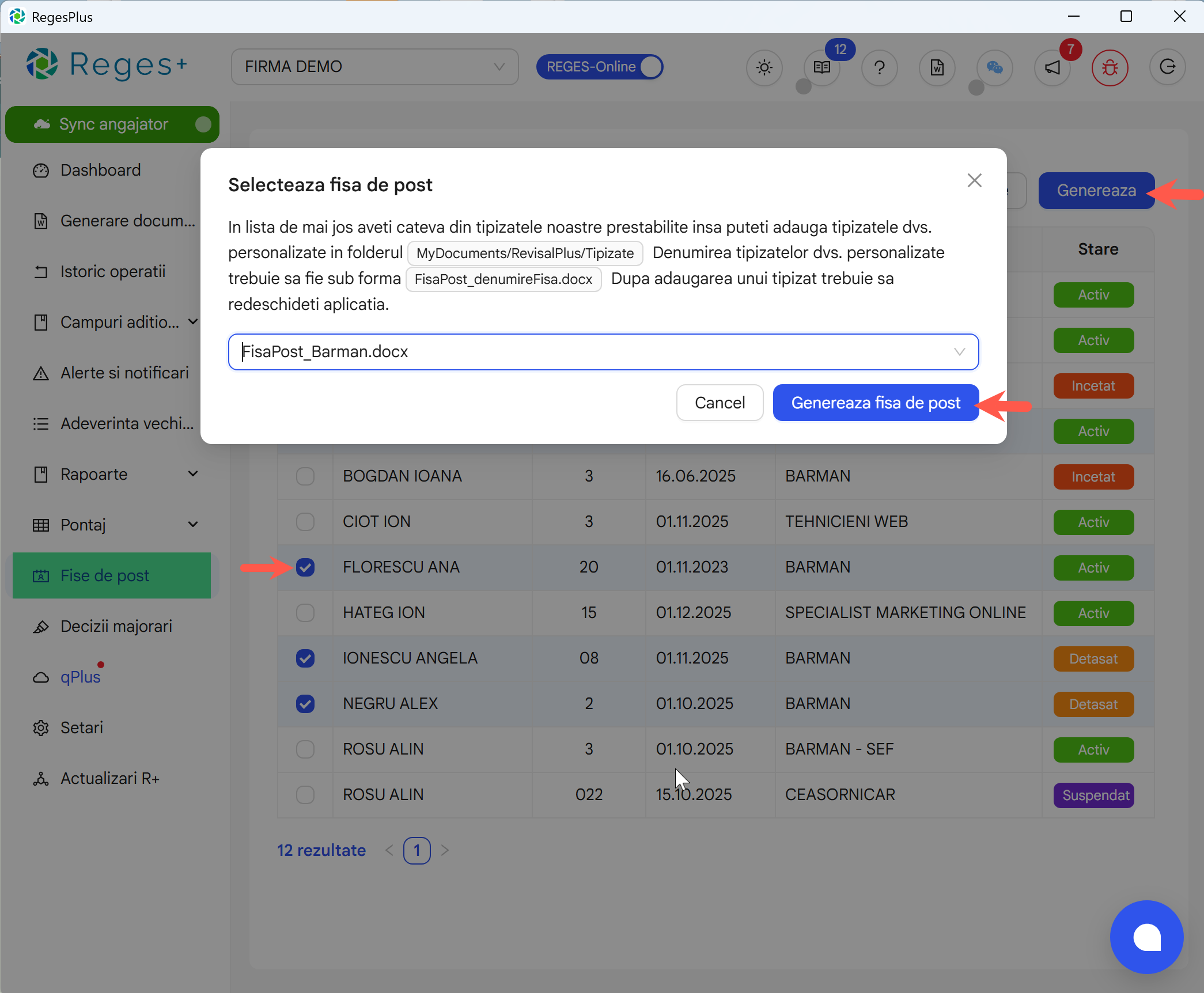 Reges Plus - extensie Reges Online- pentru generarea dcumentelor si rapoartelor