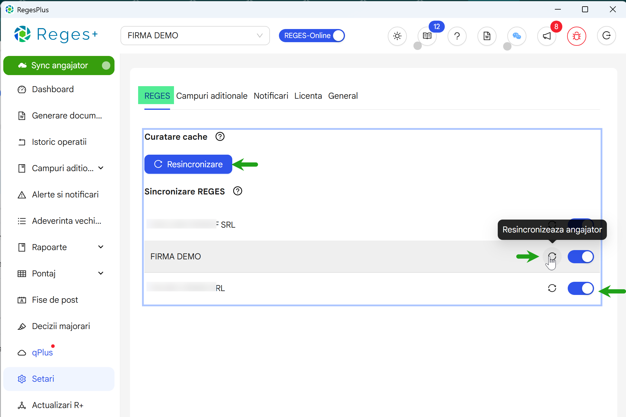 Reges Plus - extensie Reges Online- pentru generarea dcumentelor si rapoartelor