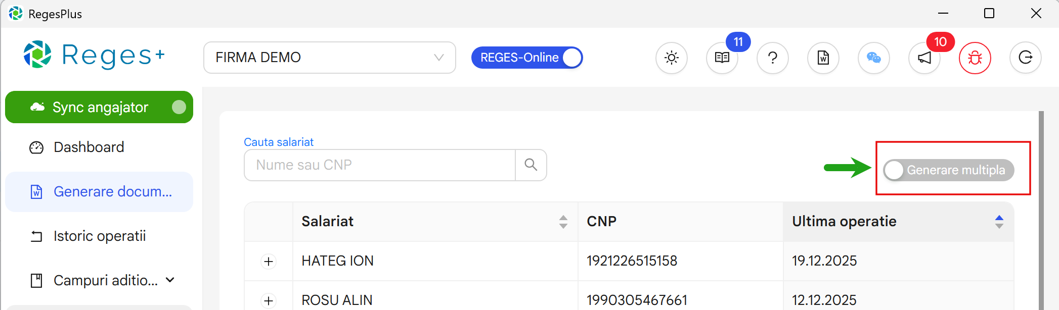 Reges Plus - extensie Reges Online